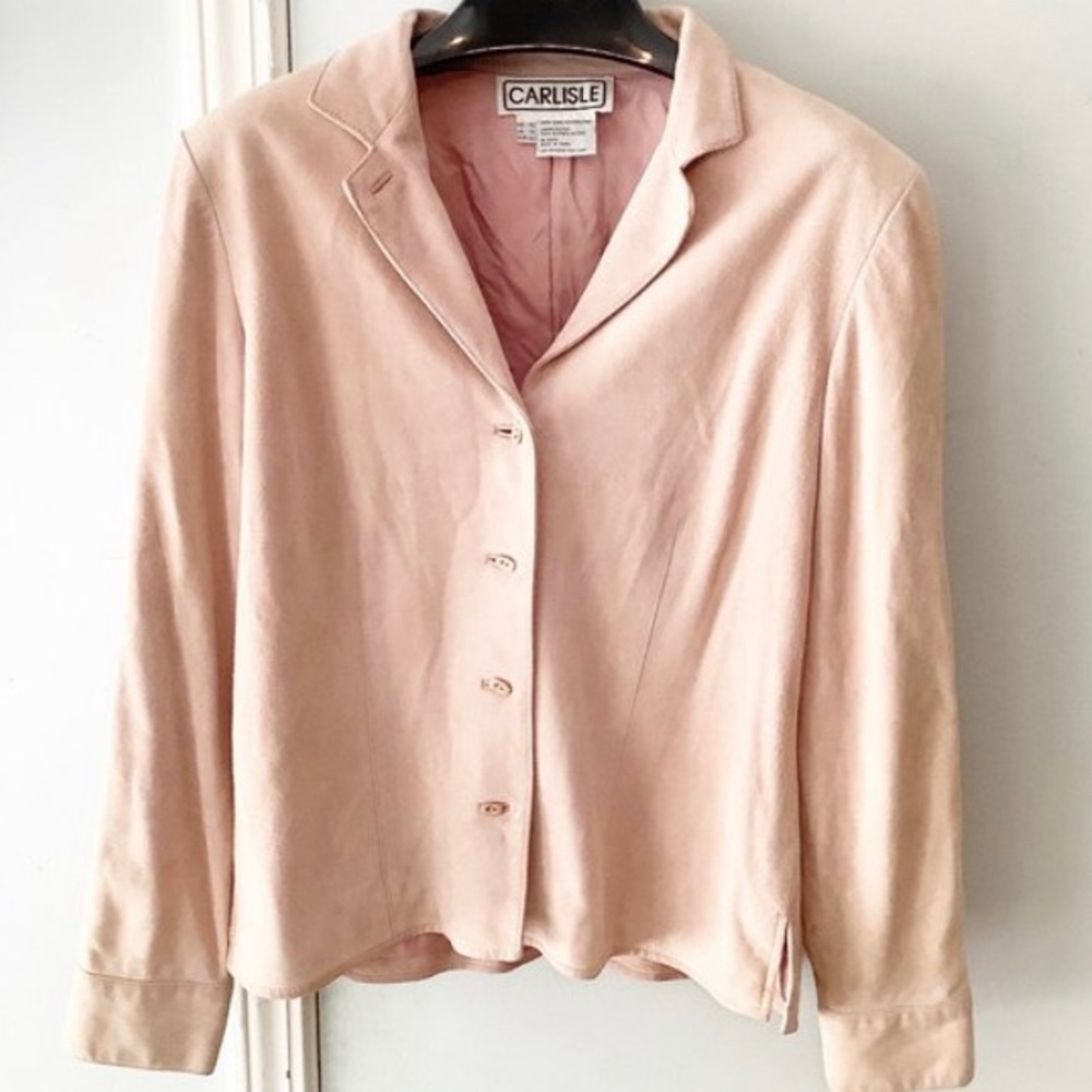 Carlisle Pink Suede Blazer Size 10